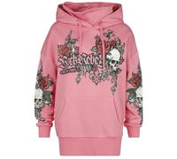 Rock Rebel by EMP Hoodie with prints and rhinestones Hoodie pink XL