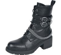 Rock Rebel by EMP Lace-up boots with buckles and chain Boot black EU37