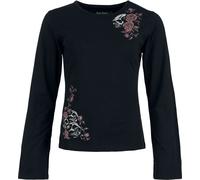 Rock Rebel by EMP Long-sleeved shirt with skull and roses print Long-sleeve Shirt black L