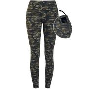 Rock Rebel by EMP Olive-Coloured Camo Leggings with Side Pockets Leggings olive