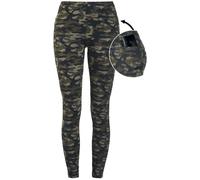 Rock Rebel by EMP Olive-Coloured Camo Leggings with Side Pockets Leggings olive 3XL