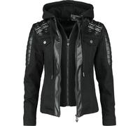 Rock Rebel by EMP Road Tripping Faux Leather Jacket black grey XL