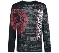Rock Rebel by EMP Rock And Roll Dreams Come Through Long-sleeve Shirt black 4XL