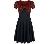 Rock Rebel by EMP Rock Rebel Tie-Front Dress with Checked Pattern Mini Dress black red XL