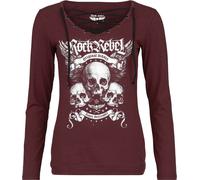 Rock Rebel by EMP Stay Awake Long-sleeve Shirt dark red XL