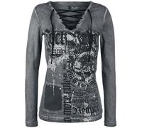 Rock Rebel by EMP Stay Awake Long-sleeve Shirt grey XL