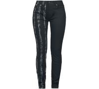 Rock Rebel by EMP Striped Leg Stretch Denim Jeans black W30L32