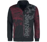 Rock Rebel by EMP Sweatshirt jacket with Rock Rebel prints Sweatshirt red black S
