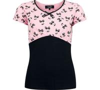 Rock Rebel by EMP T-Shirt with Skull Print T-Shirt black pink XXL