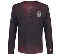 Rock Rebel by EMP Through The Glass Long-sleeved Top burgundy L