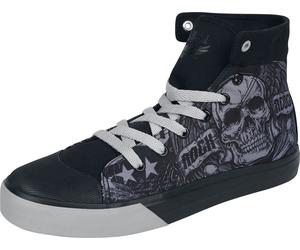 Rock Rebel by EMP Trainers with old school cyber skull Sneakers High black EU38