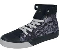 Rock Rebel by EMP Trainers with old school cyber skull Sneakers High black EU39