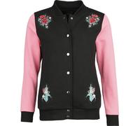 Rock Rebel by EMP Varsity sweat jacket with skull prints Varsity Jacket black pink S