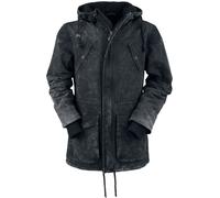 Rock Rebel by EMP Vintage Parka With Teddyhood Winter Jacket grey