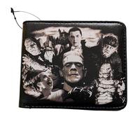 Rock Rebel Universal Monsters Men's Bi-Fold Wallet Black Faux Leather