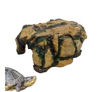 Rock Reptile Cave - Resin Turtle Shelter Decoration, Natural Structure Aquarium Ornament, Habitat Decoration Piece, Realistic Stone Cave Co