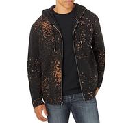 Rock & Republic Men's French Terry Zip Up Jacket, Black Bleach, L