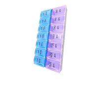 Rock Ridge Twice a Day Pill Organizer - Sunday Through Saturday Container for Vitamins and Pills A.M. P.M. (1)
