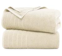 Rock Rivet Premium Extra Large Super Jumbo Bath Sheets (100 x 200 cm, 2 Pack) Ultra Soft 100% Egyptian Cotton XXL Big Size Beach Bath Towels 600-GSM (Cream)
