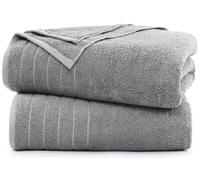 Rock Rivet Premium Extra Large Super Jumbo Bath Sheets (100 x 200 cm, 2 Pack) Ultra Soft 100% Egyptian Cotton XXL Big Size Beach Bath Towels 600-GSM (Silver)