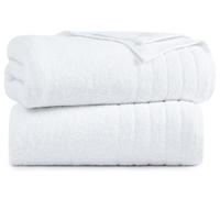 Rock Rivet Premium Extra Large Super Jumbo Bath Sheets (100 x 200 cm, 2 Pack) Ultra Soft 100% Egyptian Cotton XXL Big Size Beach Bath Towels 600-GSM (White)