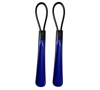 Rock Rivet Shoe Horn, Long Handled 30cm Taking Boots on/off with Comfort Grip, Plastic Shoehorn for Men, Women, Elderly and Seniors (2, Navy)