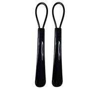 Rock Rivet Shoe Horn, Long Handled 30cm Taking Boots on/off with Comfort Grip, Plastic Shoehorn for Men, Women, Elderly and Seniors (1, Black)