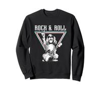 Rock & Roll Guitar Dog Music Vibes Sweatshirt