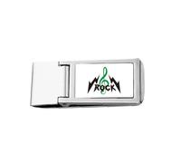 Rock Roll High Notes Intense Slim Money Clip Stainless Holder Pocket Wallet