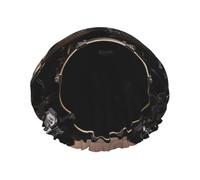 Rock Roll Musical Equipment Printed Double-Layer Waterproof Shower Cap - Reusable Spa & Face Mask Bathing Hat for Travel, Home Care & Beauty Routine