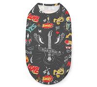 Rock Roll Punk Skull 4 Dog Shirts Clothes Soft Puppy Apparel Cat Tee Pet Breathable Outfit Soft T Shirt Sweatshirt for Pet