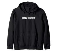 Rock & Roll Soul Zip Hoodie, Adult Unisex, Black, X-Large