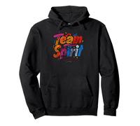 Rock & Roll Your Healthy Life Style Team Spirit Rainbow Pullover Hoodie