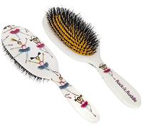 Rock & Ruddle Natural Mixed Bristle Hair Brush for Women & Kids. Perfect for Wet or Dry Hair Detangling, Smoothing and Blowdrying. Brings out a Healthy Shine. Ballet Dancers, Large (21 cm)
