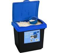 Rock Salt Storage Bin - Grit Spreading Store Plastic Container Box with Scoop for Rock Salt or White Salt for De-icing Paths and Driveways (30 LITRE)