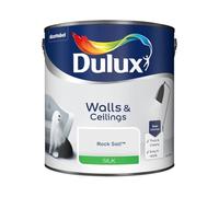 Rock Salt Walls & Ceilings Silk Emulsion Paint 2.5 L - Smooth Washable Silk Finish, Quick Dry, Low-VOC, Easy Application for Interior Walls & Ceilings