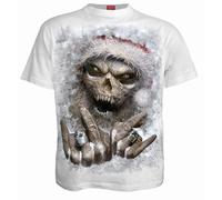 ROCK SANTA - T-Shirt White Spiral White S