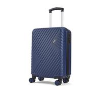 Rock Santiago Small Hard Shell Cabin Suitcase in Navy - 360 Swivel-Wheels, Lightweight & Stylish Design, Telescopic Handle & Combination Lock - 54x36x22cm 2.5KG