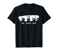 Rock Scissors Heavy Metal Music Concert Band Bassist Biker T-Shirt