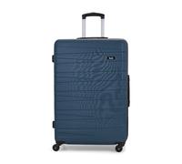 Rock Seattle Large Hard Shell Suitcase in Teal - Refined Lines, Angular Patterns & Lightweight Design - Telescopic Handle & Impact-Resistant Material - 77x51x31cm 94L Capacity