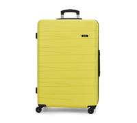 Rock Seattle Large Hard Shell Suitcase in Yellow - Refined Lines, Angular Patterns & Lightweight Design - Telescopic Handle & Impact-Resistant Material - 77x51x31cm 94L Capacity