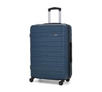 Rock Seattle Medium Hard Shell Suitcase in Teal - Refined Lines, Angular Patterns & Lightweight Design - Telescopic Handle & Impact-Resistant Material - 67x47x26cm 62L Capacity