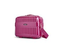 Rock Selene Hard Shell Suitcases - Elegant Design, 360 Swivel-Wheels, Telescopic Handle, Metallic Finish, Copper Accents & TSA Combination Lock - Small, Medium, Large & Vanity (Pink, Vanity)