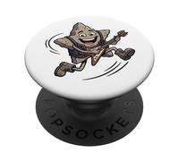 Rock Shaped star Rockstar Funny pun playing guitar joke PopSockets Adhesive PopGrip