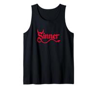 Rock Sinner Devil Horns & Tail - Atheist Pride Tank Top