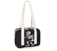 Rock Skeleton Small Sports Duffel Bags Funny Skeleton Mini Gym Bag Lightweight Casual Tote Travel Sports Organizer Bag for Kids Girls Boys Women Men