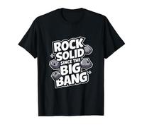 Rock Solid Since The Big Bang Funny Asteroid Meteor Value Graphic T-Shirt, Men, Black, S