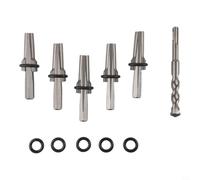 Rock Splitter Wedge Set 16mm for SDS Drill High Carbon Steel Stone Concrete Splitting Tools Granite Marble Quarry Masonry 5 Piece Kit(16mm Drill Bit Set)