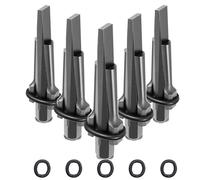 Rock Splitting Wedges Set - 5-Piece 18mm Heat-Treated 40CrMo Alloy Steel Stone Splitters with Forged Spacers for Granite, Marble & Concrete