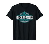 Rock Springs Wyoming Western Cowboy Design Novelty Souvenir T-Shirt